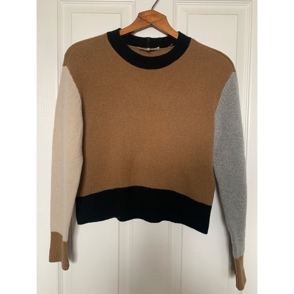 FRAME Cashmere Colorblock Sweater Women’s Size XS - Picture 1 of 5